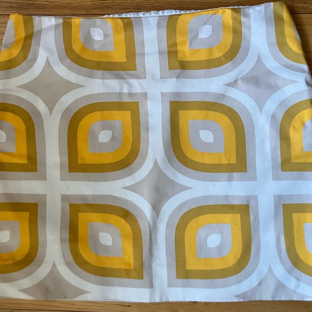 J. crew Geometric Yellow & Gray Pillow skirt